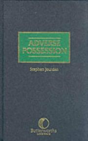 Cover of: Adverse possession by Stephen Jourdan