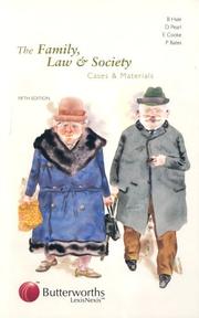 Cover of: The Family, Law and Society: Cases and Materials