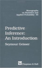 Cover of: Predictive inference by Seymour Geisser