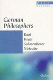 Cover of: German philosophers.