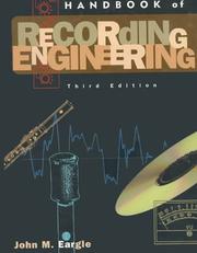 Cover of: Handbook of recording engineering