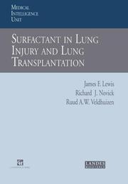 Surfactant in lung injury and lung transplantation by Lewis, James F.