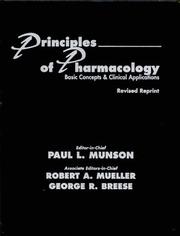 Cover of: Principles of Pharmacology: Basic Concepts & Clinical Applications