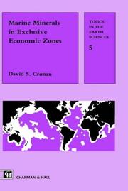 Cover of: Marine minerals in exclusive economic zones. by D. S. Cronan