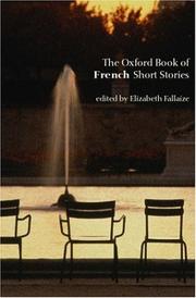 Cover of: The Oxford book of French short stories