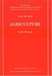 Cover of: Agriculture by G. H. Peters