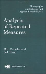 Cover of: Analysis of repeated measures