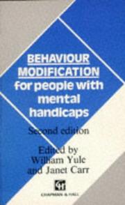 Cover of: Behaviour Modification for People with Mental Handicaps by 