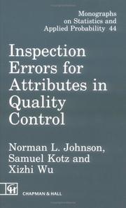 Cover of: Inspection errors for attributes in quality control