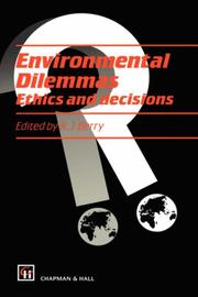 Cover of: Environmental dilemmas by edited by R.J. Berry.