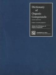 Cover of: Dictionary of Organic Compounds, Sixth Edition, Supplement 1 (Dictionary of Organic Compounds Supplement)