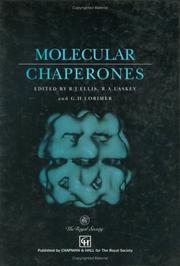 Molecular chaperones by R. J. Ellis, R. A. Laskey, G. H. Lorimer