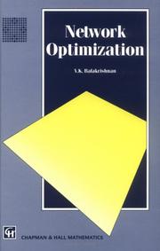 Cover of: Network optimization