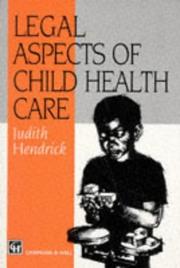 Cover of: Legal Aspects of Child Health Care by J. Hendrick