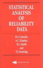 Cover of: Statistical Analysis of Reliability Data (Chapman & Hall Texts in Statistical Science)