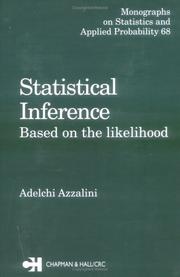 Cover of: Statistical Inference Based on the likelihood (Monographs on Statistics and Applied Probability)