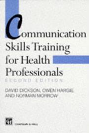 Cover of: Communication Skills Training for Health Professionals