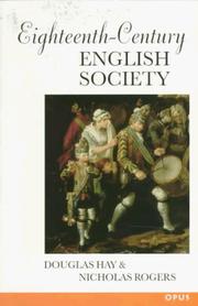 Cover of: Eighteenth-century English society: shuttles and swords