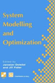 Cover of: System Modelling and Optimization (Ifip International Federation for Information Processing)