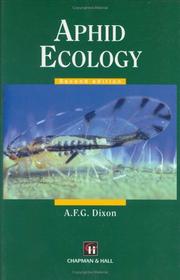 Cover of: Aphid Ecology - An optimization approach by A.F.G. Dixon