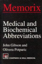 Cover of: Memorix medical and biochemical abbreviations