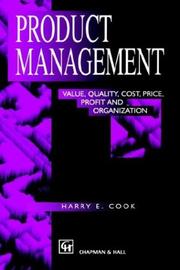 Cover of: Product management by H. E. Cook