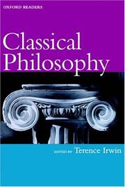 Cover of: Classical Philosophy by Terence Irwin