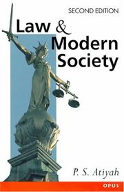 Cover of: Law and modern society