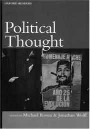 Cover of: Political thought by edited by Michael Rosen and Jonathan Wolff with the assistance of Catriona McKinnon.