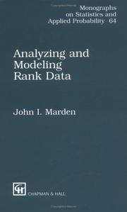 Cover of: Analyzing and modeling rank data by John I. Marden, John I. Marden