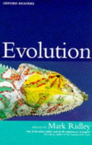 Cover of: Evolution by edited by Mark Ridley.