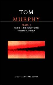 Cover of: Murphy Plays 1 (World Dramatists)