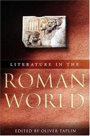 Cover of: Literature in the Roman world by edited by Oliver Taplin.