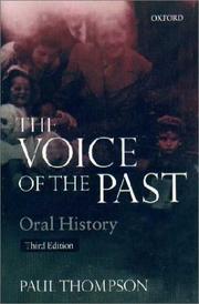 Cover of: The voice of the past: oral history