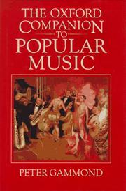 Cover of: The Oxford companion to popular music | Peter Gammond