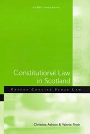 Cover of: Constitutional Law in Scotland (Green's Concise Scots Law)