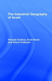 Cover of: The industrial geography of Israel