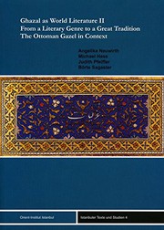 Cover of: Ghazal as World Literature II. from a Literary Genre to a Great Tradition. the Ottoman Gazel in Context
