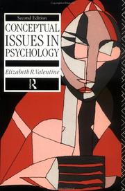Cover of: Conceptual issues in Psychology