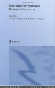 Christopher Marlowe by Vivien Thomas, William Tydeman