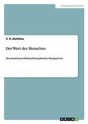 Cover of: Der Wert des Menschen: Ein menschenrechtlich-philosophisches Hexaptychon