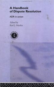 Cover of: A Handbook of Dispute Resolution: ADR in Action