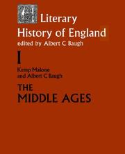 Cover of: The Literary History of England: Vol 1: The Middle Ages (to 1500)