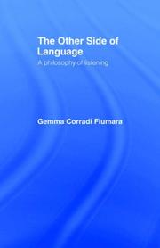 The Other Side of Language by Gemma C Fiumara