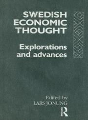 Cover of: Swedish Economic Thought: Explorations and Advances