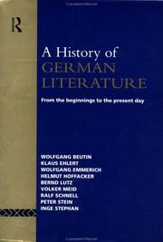 Cover of: A history of German literature by Wolfgang Beutin ...[et al.] ; translated by Clare Krojzl.