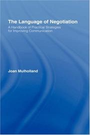 Cover of: The language of negotiation by Joan Mulholland