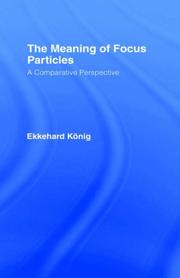 The meaning of focus particles by Ekkehard König