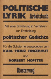 Cover of: Politische Lyrik: Arbeitsbuch - Mit einer Einführung in Verfahren zur Erarbeitung politischer Gedichte