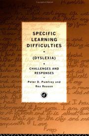 Cover of: Specific Learning Difficulties (Dyslexia): Challenges and Responses (Dyslexia : Challenges and Responses)